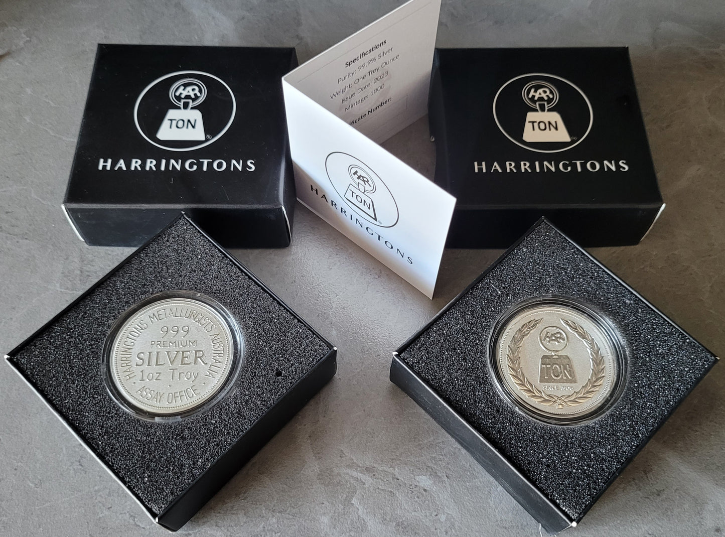 Harringtons 1oz Limited Mintage Silver Round (Assay Office)