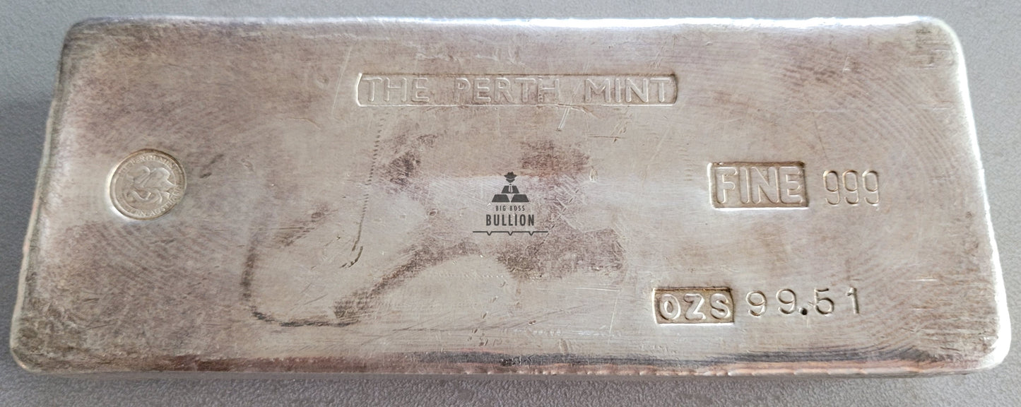 Perth Mint 100oz Silver Bar