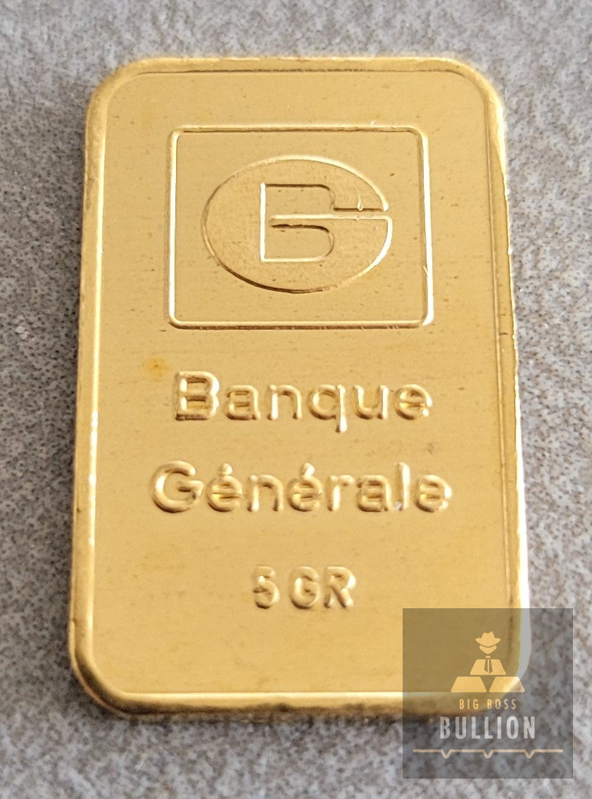 Johnson Matthey Pauwels Brussels 5g Banque Générale Gold Bar