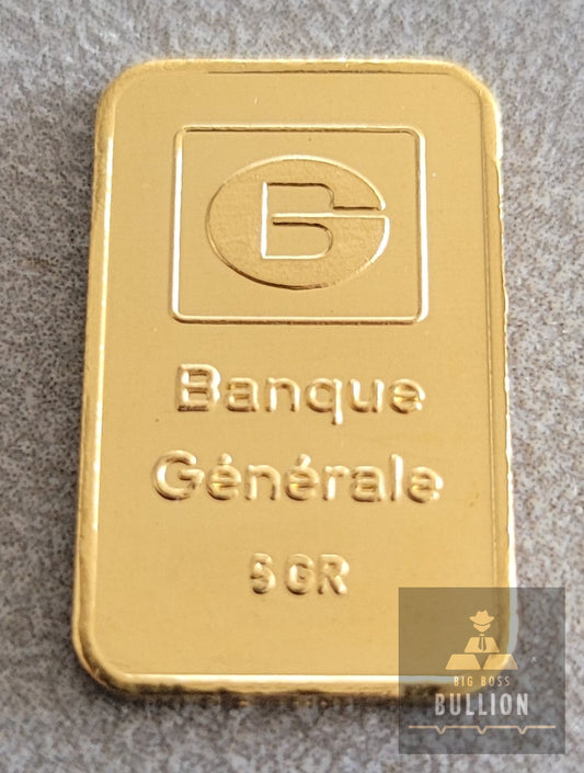 Johnson Matthey Pauwels Brussels 5g Banque Générale Gold Bar