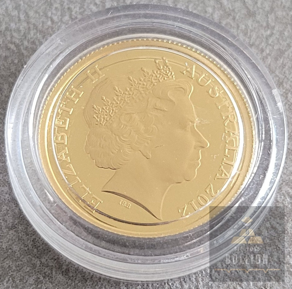 Royal Australian Mint RAM 1/10oz Gold 2012 Lunar Dragon Colourised